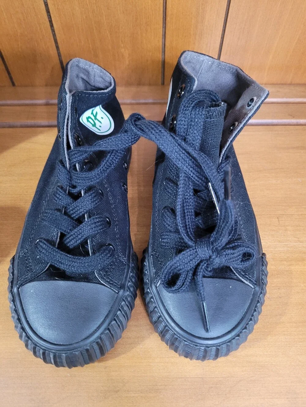 PF Flyers The Sandlot Center Hi Unisex kids sz 13 Running Shoe Black Sneaker